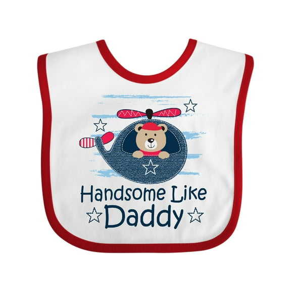 Inktastic Handsome Like Daddy for Boy Boys Baby Bib
