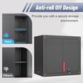 thumbnail image 5 of LMTC Metal Wall Cabinet,Garage Cabinets Wall Mounted with Lockable Doors,Anti-Fall Bars,Wall Storage Cabinet with Adjustable Shelf for Garage(26" Black), 5 of 9