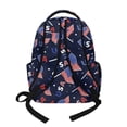 thumbnail image 3 of SEANATIVE Kids Bookbag School Backpack Large Capacity School Bag with Laptop Compartment, Front Pocket & Side Pockets for Children Teenagers, American Flag USA Theme, 3 of 7