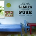 thumbnail image 2 of You Will Never Know Your Limits Push Yourself To Limits Inspiring Quote Design Wall Art Sticker Designs Vinyl Stickers For Home House Walls Rooms Windows Bedroom Decoration Size (12x12 inch), 2 of 3