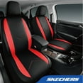 thumbnail image 2 of Skechers Sport Leather Car Seat Cover – Full Set Premium Comfort, Breathable Design, Universal Fit for Cars, SUVs, and Trucks - Red, 2 of 10