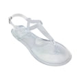 thumbnail image 3 of Jelly Sandals for Women Pearl Open Toe Flip Flops Summer Flat Beach Rain Shoes, 36, 3 of 4