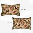 thumbnail image 2 of Gukieu Animal Leopard Print Plush Pillow Cover, Hidden Zipper Pillow Protector without Pillow Core, Suitable for Bedroom, Office, Car Decoration-16"x24", 2 of 6
