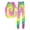 Tie Dye Neon Swirl, variant on Just Love Girls Tie Dye Two Piece Thermal Underwear Set (Tie Dye Neon Swirl, 7-8)