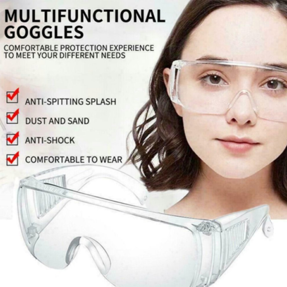 Safety Goggles Transparent Safety Goggles Eye Protection Anti Fog Clear Vent Protective Glasses Anti-Shock Goggles With Transparent Shutters