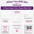 thumbnail image 2 of DeaLuxe Bedding 21” Twin XL - Extra Deep Pocket Sheets - Super And Ultra Deep Bed Sheets - For Deep Mattress -3 Piece Bed Sheet Set - Easily Fits Deep Mattress - Bright White, 2 of 8