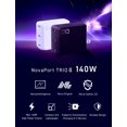 thumbnail image 2 of Cargador CIO NovaPort Trio II 140W de 3 puertos USB-C GaN, 2 of 9