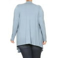 thumbnail image 4 of Women's Plus Size Casual Draped Open Front Long Sleeves Solid Cardigan, 4 of 5
