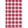 Access Red Gingham Plastic Tablecover, Octy Round, All Over Print, 82", 1 Ct