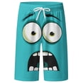 thumbnail image 3 of XINPING Men Plus Size Beach Shirt Breathable Hawaiian Print Quick-Dry Beach Swimming Shorts with Pockets Anti-Chafe Beach Shorts Bathing Suits, 3 of 5