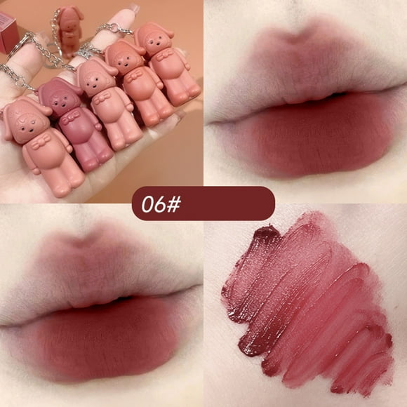 UHGEAX Tinta Para Labios Lip Gloss for Girls Kobeleen Star Girl Lip Glaze Six Color Keychain Lip Glaze Velvet Mist to Show White Velvet Non Stick Cup Lipstick Preppy Stuff Rollbacks on Essentials