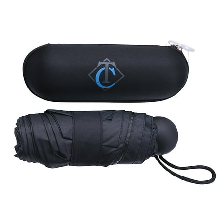 Travella Windproof, Waterproof & UV Protection Travel Umbrella W/ Compact Zippered Case,