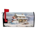 thumbnail image 3 of Ryvnso Mailbox Cover Magnetic Christmas Snowman Mailbox Wrap Large Size 25.5x21 Inch, 3 of 8