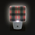 thumbnail image 3 of Plaid in Green Red Yellow LED Night Light with Smart Sensor Plug Into Wall Dusk to Dawn 2 packs, 3 of 7