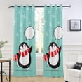 thumbnail image 6 of Coolnut Black Out Curtain Doorway Curtains for Window Treatments 84" Penguin Wearing A Scarf Having Fun Room Divider Curtains Kitchen Curtains, 6 of 7