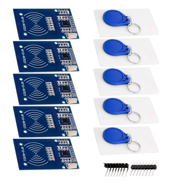 Kit RFID RC522 con Lector, Chip y Tarjeta 13.56 MHz SPI Compatible con y