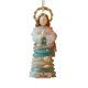 thumbnail image 2 of Adorno religioso acrílico • Decoración plana 2D para colgar junto al mar con detalles de perlas, diseño en capas azul menta, cadena de oro • regalo espiritual para el hogar, bendición navideña, 2 of 2