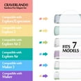 thumbnail image 3 of CRAVERLAND Pens Adapters for Cricut - Rainbow Pen Holders for Cricut Explore Air 3 Air 2 Air Maker 3 Maker 2 Maker to Compatible with At Least 40 Pens(15 x 2 Pack), 3 of 5