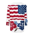 thumbnail image 4 of JOANKDMI American Flag Print Shirts Women 3/4 Sleeve 4th of July Crewneck Patriotic Relaxed Fit Tops Summer Casual Holiday Festival Memorial Day Anniversary T Shirts, 4 of 5