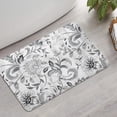 thumbnail image 2 of Gray Pioneer Flower Pattern Bathroom Rugs Mat,Non Slip Microfiber Bathroom Rug,Rubber Backing,Soft Bathroom Mats for Bathroom Floor,Tub and Shower,17x27in(43x68cm), 2 of 5