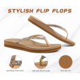 thumbnail image 4 of Chanclas KuaiLu para mujer con forma de arco con diamantes de imitación, color beige 8, 4 of 7