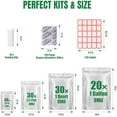 thumbnail image 2 of 120 Mylar Bags with Oxygen Absorbers – 9 Mil, 1 Gallon to 1 Pint, Zipper Resealable + Labels – Food Storage – Home Decor, Kitchen, & Other, 2 of 7