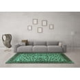 thumbnail image 3 of Ahgly Company Machine Washable Indoor Square Persian Turquoise Blue Traditional Area Rugs, 6' Square, 3 of 4