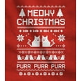 thumbnail image 2 of Tstars Men's Ugly Christmas T-Shirt, Meowy Christmas Graphic, Funny Holiday Tee, 2 of 6