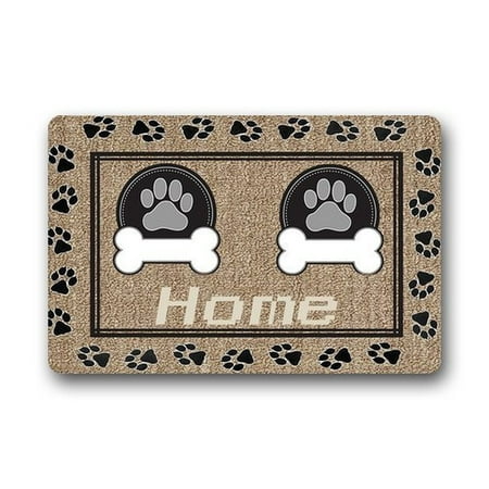 WinHome Design Dog Doormat Floor Mats Rugs Outdoors/Indoor Doormat Size 30x18