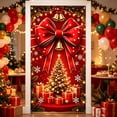 thumbnail image 5 of Christmas Door Covers for Front Doors Decoration, 72 x 36 Inch Door Cover Decor for Outdoor Porch, Holiday Xmas, Farmhouse Home Party, Red, 5 of 6