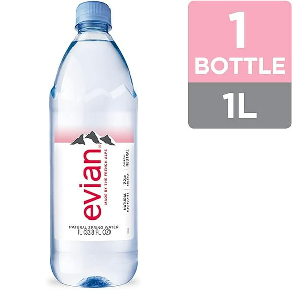 1x Evian Natural Spring Water, 1 L bottle