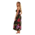 thumbnail image 2 of Just Love Floral Print Tube Sundress Swimwear Cover Up Summer Dress for Women (Black with Floral - Lilac, Small), 2 of 3