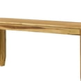 thumbnail image 2 of Coco 87 Inch Modern Dining Table, Acacia Wood Chamfered Block Legs, Brown, 2 of 5