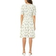 thumbnail image 3 of MODA NOVA Junior's Doll Collar A-Line Chiffon Floral Midi Dress, 3 of 5