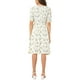 thumbnail image 3 of INSPIRE CHIC Vestido Midi Floral de Manga Abullonada con Cuello Peter Pan y Cintura Alta para Mujeres L Blanco, 3 of 7
