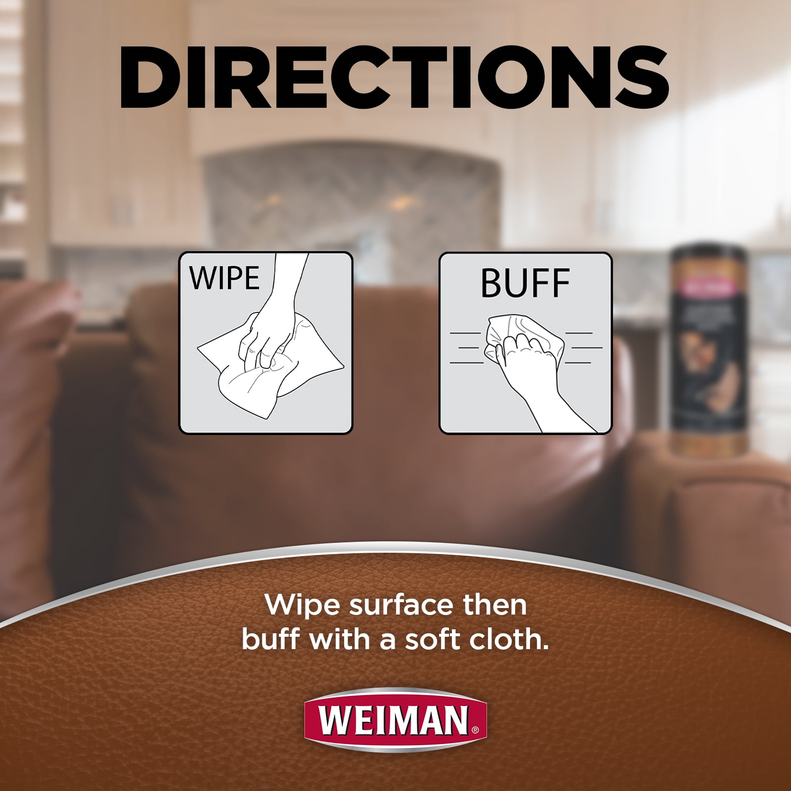 Weiman Leather Cleaner & Conditioner Wipes With UV Ghana
