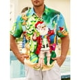 thumbnail image 6 of Funny Kids and Mens Christmas Casual Short Sleeve Shirt Hawaiian Shirt with Chest Pocket Multiple Color, 6 of 10