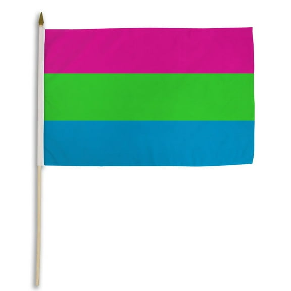 Polysexual 12x18in Stick Flag