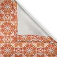 thumbnail image 4 of Ambesonne Folk Valance Pack of 2, Floral Doily-like Ornament, 54"X12", Vermilion Burnt Orange, 4 of 5