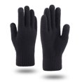 thumbnail image 3 of Grofry Men Gloves Thicken Winter Knitted Woolen Gloves Warm Full Finger Mittens, 3 of 8