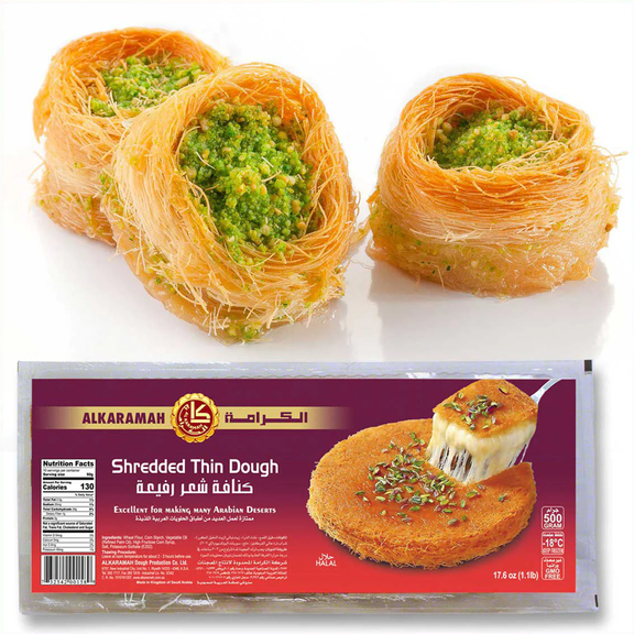 Alkaramah Kunafa Shredded Dough, Kunefe, Knafeh 500g
