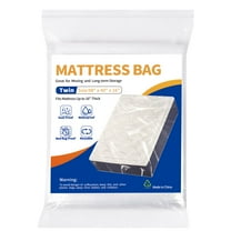 Mattress Moving Bags Waterproof Storage Covers, Durable LDPE Mattress Protector for Twin Full Queen King Size Mattresses, White
