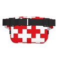 thumbnail image 3 of Fotbe Red Cross 1 Cangurera Cuadrada con Estampado de Doble Capa, Bolsa de Cintura Ajustable Mini para Hombres y Mujeres, 3 of 9