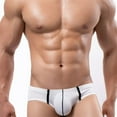 thumbnail image 1 of Swim Underwear for Men  Low Rise Briefs with Elastic Waistband and Mesh Patchwork, 1 of 7