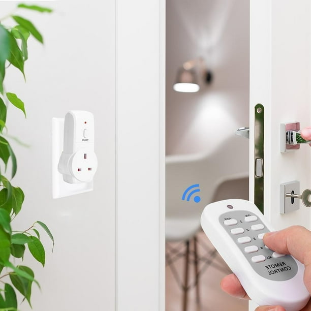Control Remoto Interruptor de enchufe Likrtyny Reino Unido toma de luz 2 piezas 1 pieza