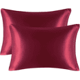 thumbnail image 2 of Satin Pillowcases for Hair and Skin, Luxury Silky Pillow Cover with Zipper, 2 of 2