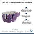 thumbnail image 5 of CTM Girl's Perforated Casual Belt with Roller Buckle, 5 of 5