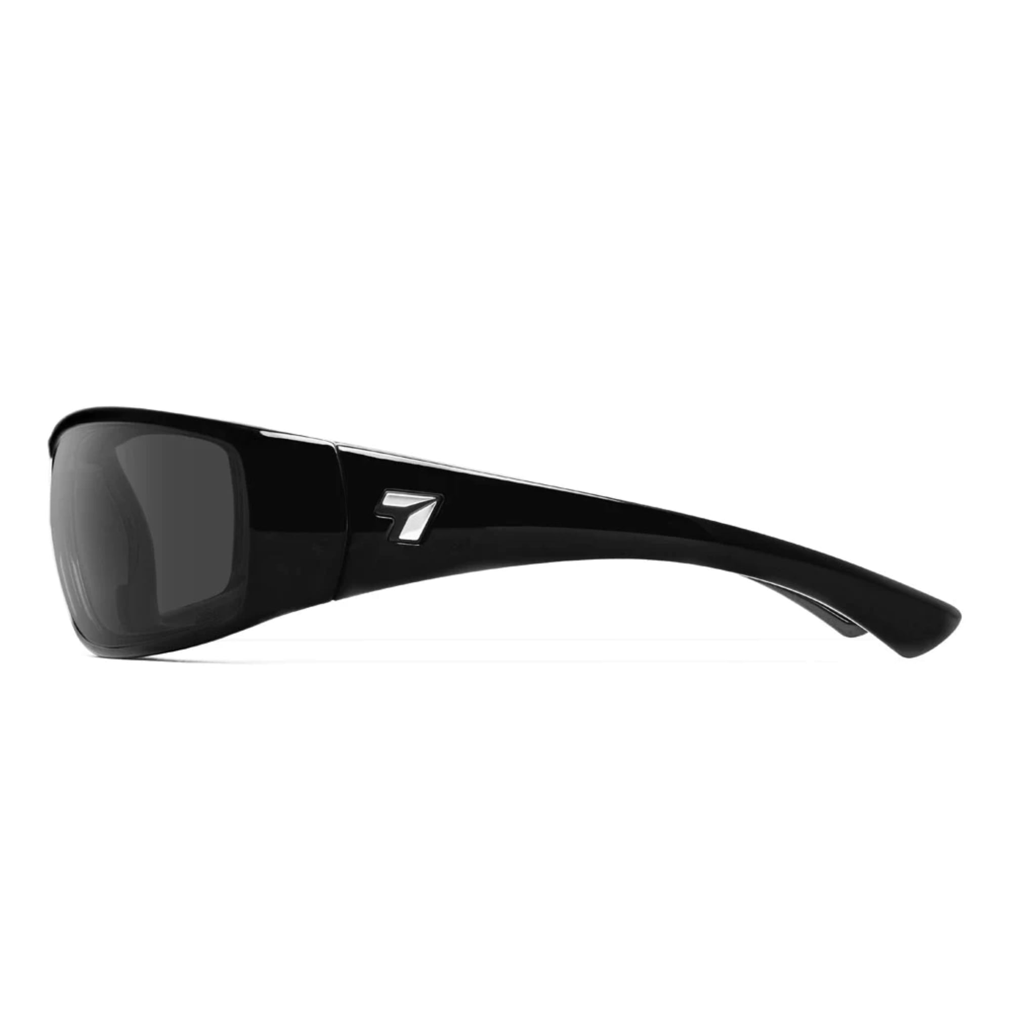 Taku Plus Wind Blocking Padded Foam Polarized Sunglasses for Outdoors, 100% UVA + UVB Protection, Glossy Black Frame/Polarized Gray Lens