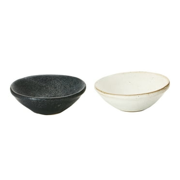 Creative Co-Op Set of 12, 3.5"D Stoneware Bowl With Reactive Glaze, White