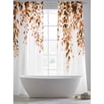 thumbnail image 5 of Orange Eucalyptus Sheer Curtains 84 Inch Length 2 Panels Set, Fall Weeping Botanical Leaf Watercolor Voile Window Treatment Rod Pocket Curtains Sheers Drapes for Bedroom/Living Room/Kitchen 52"x84"x2, 5 of 7